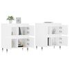 vidaXL Buffets 2 pcs blanc bois d'ing&eacute;nierie