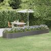 vidaXL Lit sur&eacute;lev&eacute; de jardin Acier galvanis&eacute; 396x100x36cm gris