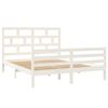 vidaXL Cadre de lit sans matelas blanc bois massif 160x200 cm