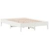 vidaXL Lit biblioth&egrave;que sans matelas blanc 135x190 cm bois pin massif