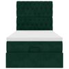 vidaXL Cadre de lit ottoman avec matelas vert fonc&eacute; 80x200 cm velours