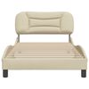 vidaXL Cadre de lit sans matelas Hvar cr&egrave;me 100x200 cm tissu
