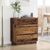 vidaXL Cabinet de chevet avec tiroir Bois ancien 71 x 34,5 x 75 cm