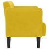 vidaXL Canapé deux places Jaune 111 cm Velours
