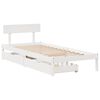 vidaXL Cadre de lit sans matelas blanc 100x200 cm bois de pin massif