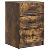 vidaXL Cabinet de chevet avec tiroir Ch&ecirc;ne fum&eacute; 43 x 41 x 63,5 cm