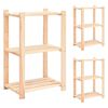 vidaXL &Eacute;tag&egrave;res de rangement &agrave; 3 niveaux 3 pcs 60x38x90 cm Pin 150 kg