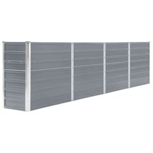 vidaXL Jardini&egrave;re 320x40x77 cm Acier galvanis&eacute; Gris