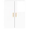 vidaXL Armoires murales 2 pcs blanc brillant bois d'ing&eacute;nierie