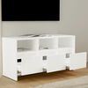 vidaXL Meuble TV Blanc 102x37,5x52,5 cm Bois d'ing&eacute;nierie