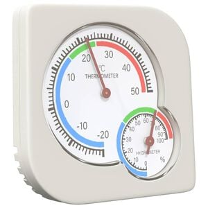 vidaXL Hygrom&egrave;tre thermo Blanc 7,5 x 7,5 x 1,2 cm ABS