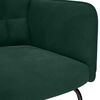 vidaXL Chaise &agrave; bascule avec tabouret en velours vert fonc&eacute;