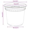 vidaXL Pot &agrave; fleurs rond 24 pcs Noir &Oslash; 15 x 12 cm Plastique