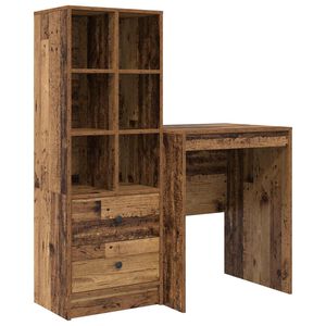vidaXL Bureau Bois ancien 105,5 x 50 x 127 cm 2 pc