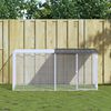 vidaXL Cage &agrave; poulets avec toit anthracite 203 x 98 x 90 cm Acier galvanis&eacute;