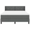 vidaXL Lit &agrave; ressorts avec matelas Gris fonc&eacute; 200 x 160 cm Polyester