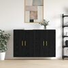vidaXL Armoire Murale Montage mural 2 pcs Ch&ecirc;ne noir 69,5 x 34 x 90 cm