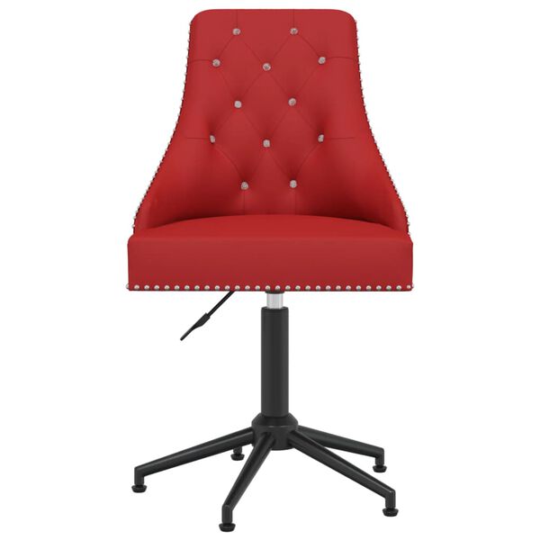 vidaXL Chaise pivotante de salle &agrave; manger Rouge bordeaux Velours