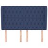 vidaXL Tête de lit avec oreilles Bleu 163x23x118/128 cm Tissu