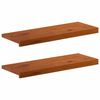 vidaXL Nez de marche 2 pi&egrave;ces 80 x 25 x 2 cm Marron