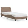 vidaXL Lit avec matelas Dover cappuccino 90x190 cm similicuir