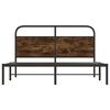 vidaXL Cadre de lit sans matelas 150x200 cm chêne fumé bois ingénierie
