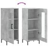 vidaXL Buffet Gris b&eacute;ton 34,5x34x90 cm Bois d'ing&eacute;nierie