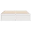 vidaXL Cadre de lit sans matelas blanc 150x200 cm bois de pin massif