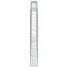 vidaXL Panier de gabions arqu&eacute; 400x30x220/240 cm Fer galvanis&eacute;