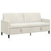 vidaXL Sofa avec rangement 3 place Cr&egrave;me 192 x 78 x 87 cm Polyester