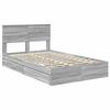 vidaXL Lit de Rangement Gris Sonoma 135 x 190 cm Bois d'ingénierie