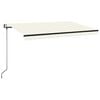 vidaXL Auvent r&eacute;tractable automatique 450x350 cm Cr&egrave;me
