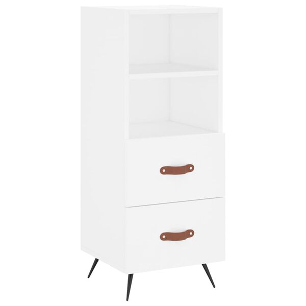 vidaXL Buffet blanc 34,5x34x90 cm bois d'ingénierie
