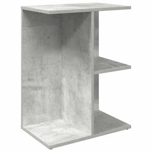 vidaXL Table de chevet gris b&eacute;ton 46,5x29x61 cm bois d'ing&eacute;nierie