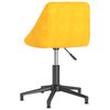 vidaXL Chaise pivotante de salle à manger Jaune moutarde Velours