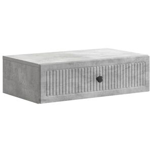 vidaXL Table d'appoint murale Gris b&eacute;ton 59 x 34,5 x 17 cm