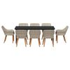 vidaXL Ensemble de salle &agrave; manger pour jardin 9 pcs Gris clair