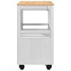 vidaXL Chariot de cuisine FLORO Blanc 72,5 x 45 x 80 cm