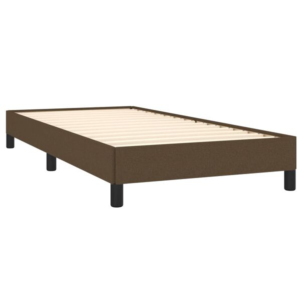 vidaXL Cadre de lit sans matelas marron foncé 90x200 cm tissu