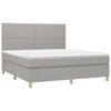 vidaXL Sommier &agrave; lattes de lit avec matelas Gris clair 180x200cm Tissu