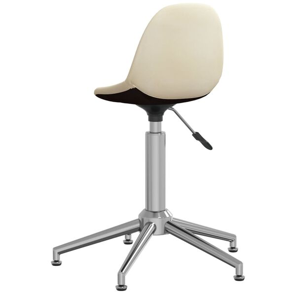 vidaXL Chaise pivotante de salle &agrave; manger Cr&egrave;me Tissu