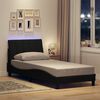 vidaXL Cadre de lit sans matelas Hanko noir 80x200 cm tissu
