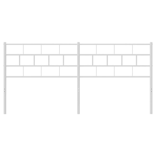 vidaXL T&ecirc;te de lit de remplacement m&eacute;tal blanc 180 cm