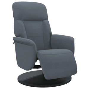 vidaXL Fauteuil inclinable avec repose-pied gris fonc&eacute; velours