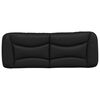 vidaXL Coussin de t&ecirc;te de lit Hvar noir 120 cm similicuir