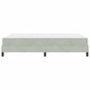 vidaXL Lit &agrave; ressorts avec matelas Gris clair 160 x 220 cm tissu