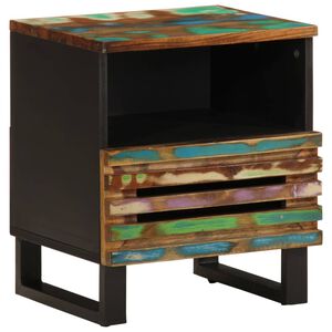 vidaXL Table de chevet 40x34x46 cm bois massif de r&eacute;cup&eacute;ration