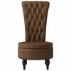 vidaXL Fauteuil à pantoufle Marron 56,5 x 70 x 110 cm Simili daim