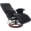 vidaXL Fauteuil de massage shiatsu Noir Similicuir
