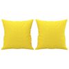 vidaXL Ensemble de canapés 2 pcs avec coussins jaune clair tissu